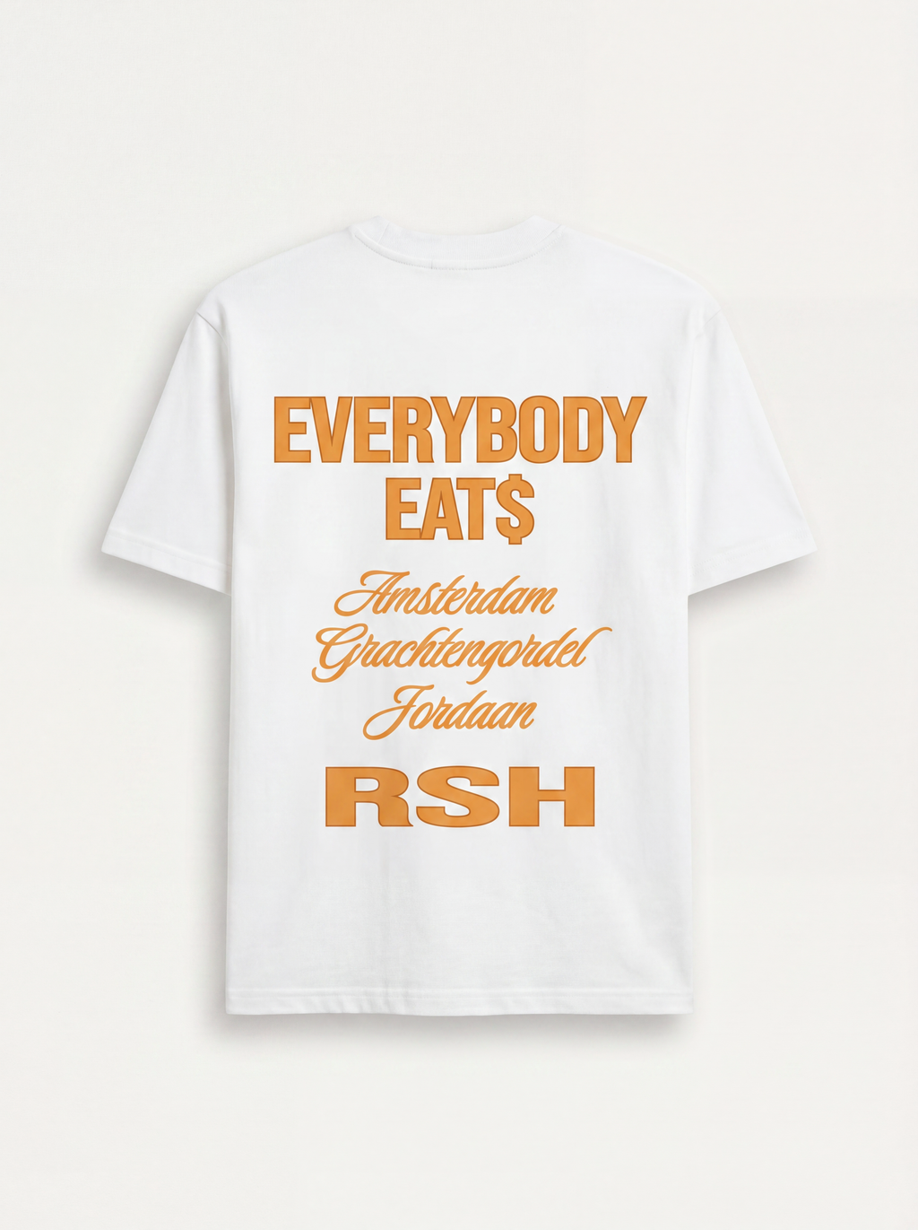 EVERYBODY EATS WHITE/ORANGE