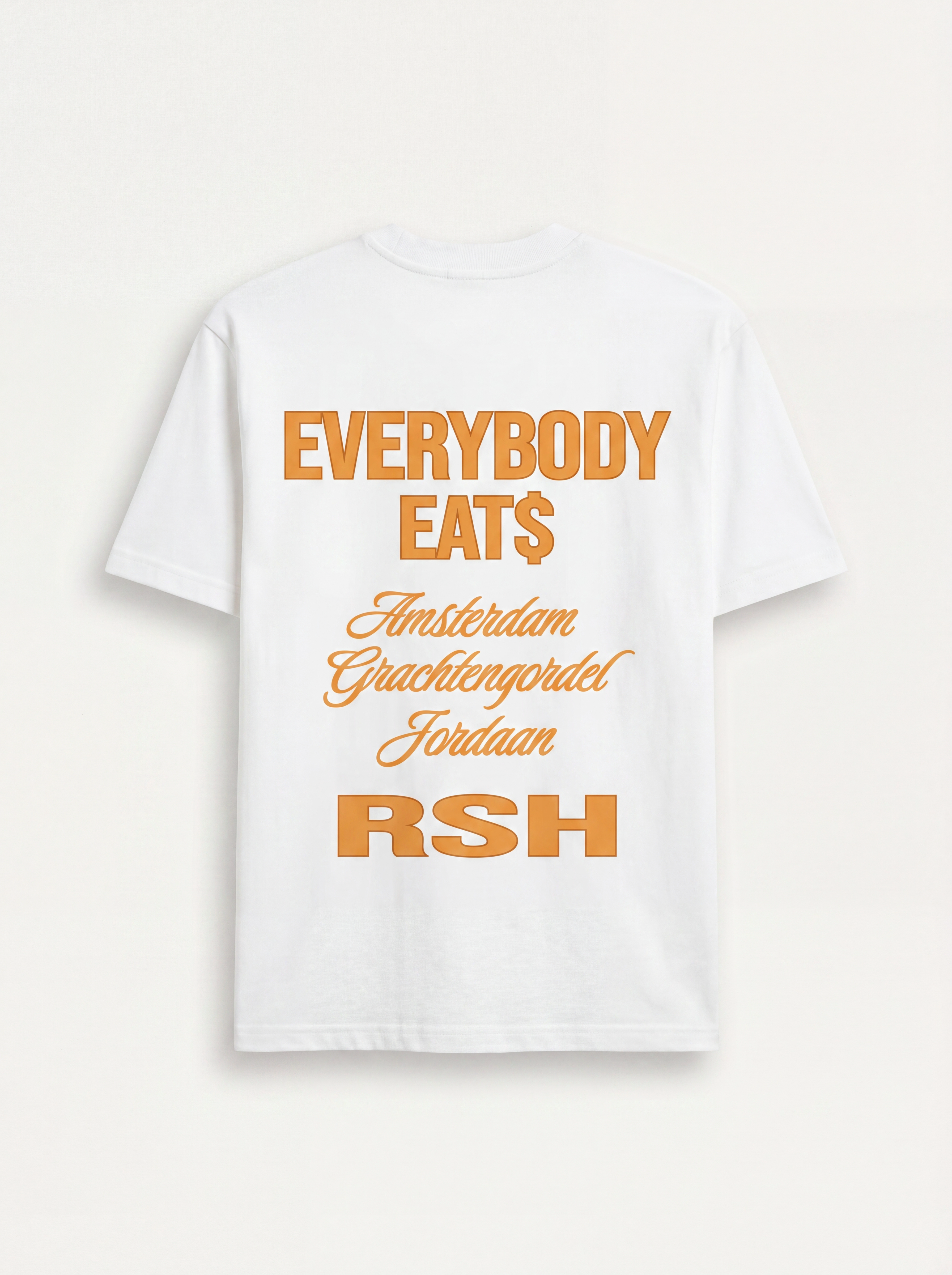 EVERYBODY EATS WHITE/ORANGE