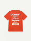 EVERYBODY EATS ORANGE/WHITE