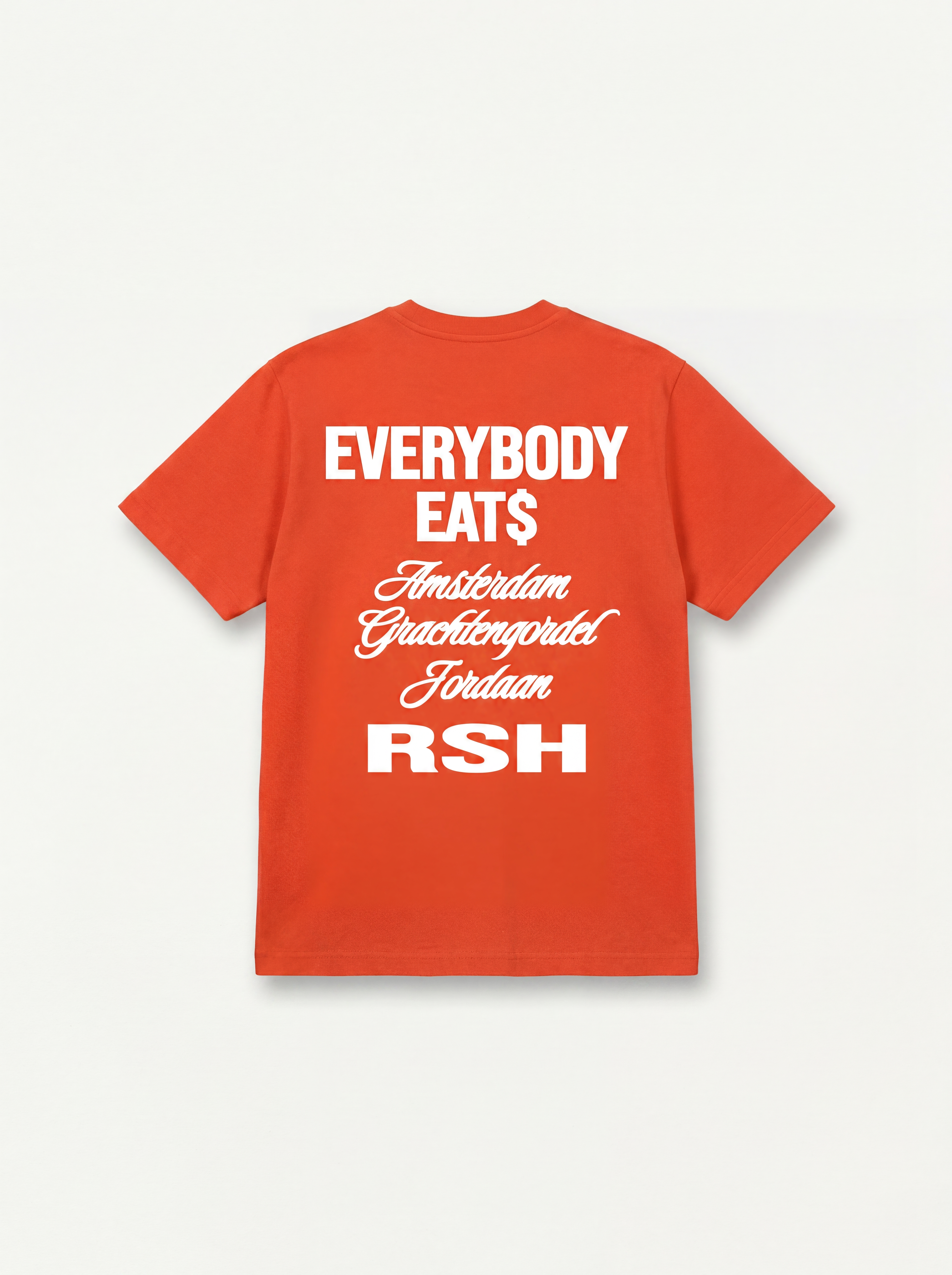 EVERYBODY EATS ORANGE/WHITE